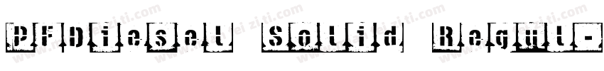 PFDiesel Solid Regul字体转换